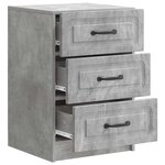 vidaXL Cabinet de chevet Gris béton 43 x 41 x 63 5 cm