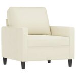 vidaXL Fauteuil Crème 60 cm Velours