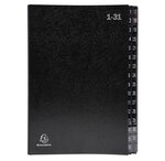 Trieur rigide Ordonator économique 32 compartiments numériques 24 x 32 Noir EXACOMPTA