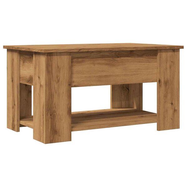 vidaXL Table basse chêne artisanal 79x49x41 cm bois d'ingénierie
