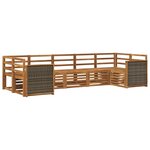 vidaXL Ensemble de canapés d'extérieur 6 pc Naturel