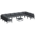 vidaXL Ensemble de canapé de jardin 11 Pièces Anthracite Acier