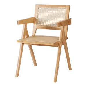 Chaise de salle à manger bambou rotin 79 x 50 x 50 cm naturel 03_0009198