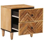 vidaXL Table de chevet Marron 40 x 33 5 x 46 cm Bois de mangue massif