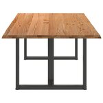 vidaXL Table à manger et bord naturel bois massif chêne rectangulaire