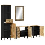 vidaXL Ensemble de meubles de salle de bain 4 Pièces bois manguier massif