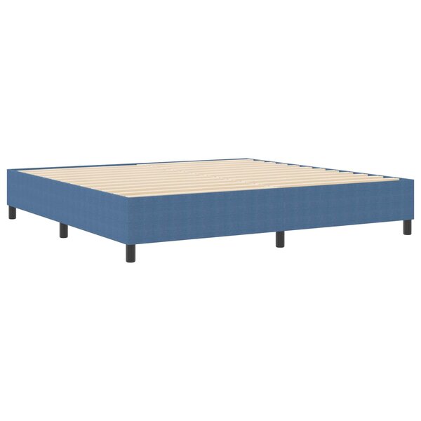 vidaXL Cadre de lit plateforme Bleu 200 x 200 cm tissu