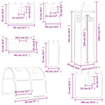 vidaXL Rideaux pour lit mezzanine avec tunnel et tour blanc et noir