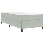 vidaXL Cadre de lit Gris clair  gris et blanc 90 x 190 cm Velours