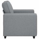 vidaXL Fauteuil gris clair 60 cm tissu