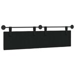 vidaXL Tête de lit suspendue Noir Tissu