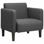 vidaXL Canapé-chaise accoudoirs gris foncé 54 cm tissu velours côtelé