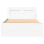 vidaXL Cadre de lit avec tête de lit sans matelas blanc 75x190 cm