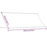 vidaXL Auvent rétractable anthracite 350x150 m tissu et acier
