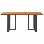 vidaXL Table à manger marron clair bois de chêne massif rectangulaire
