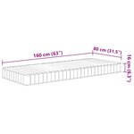 vidaXL Matelas en mousse pour enfants moyennement doux 80x160 cm