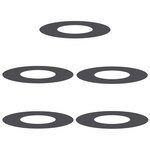 vidaXL Anneaux d'arbre plats 5 Pièces Noir Ø30 / 60 cm Acier