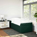 vidaXL Sommier à lattes de lit avec matelas Vert foncé 90x190 cm