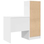 vidaXL Bureau avec tiroir avec étagère avec stockage 2 Pièces Blanc