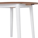 vidaXL Ensemble de salle à manger 5 Pièces MDF et hévéa Blanc