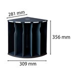Trieur d'angle 5 compartiments exacompta - noir/gris