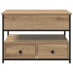 vidaXL Table basse Chêne artisanal 70 x 50 x 54.5 cm Bois d'ingénierie