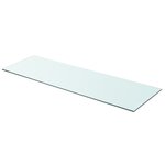vidaXL Panneaux d'étagère 2 Pièces Verre Transparent 90 x 30 cm