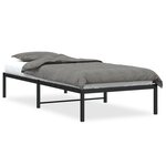 vidaXL Cadre de lit métal sans matelas noir 90x200 cm