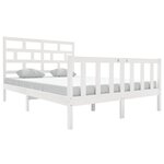 vidaXL Cadre de lit sans matelas blanc bois massif 120x200 cm