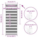 vidaXL Store zèbre gris clair largeur du tissu 50 9 cm polyester