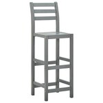 vidaXL Tabourets de bar lot de 4 gris bois d'acacia massif