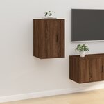 vidaXL Meuble TV mural Chêne marron 40x34 5x60 cm