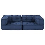 vidaXL Coussin Bleu 140 x 70 x 36 cm Polyester