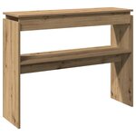 vidaXL Table console chêne artisanal 102x30x80 cm bois d'ingénierie