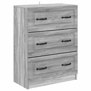 vidaXL Armoire à tiroirs Sonoma gris 66 x 34 5 x 87 cm