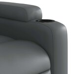 vidaXL Fauteuil de massage inclinable Gris Similicuir