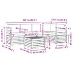 vidaXL Ensemble de canapés d'extérieur 6 pc Naturel et Anthracite