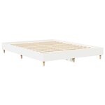 vidaXL Cadre de lit 2 Pièces Blanc 152 x 203 cm Bois d'ingénierie