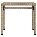 vidaXL Chaises longues lot de 2 avec auvents et table beige poly rotin