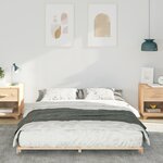 vidaXL Cadre de lit surélevé Marron 160 x 210 cm Bois massif en pin