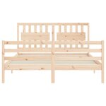 vidaXL Cadre de lit sans matelas bois massif