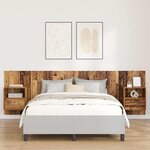 vidaXL Tête de lit avec armoire 3 Pièces Bois Ancien Bois d'ingénierie