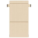 vidaXL Canapé-lit pliable Crème 100 x 80 x 60 cm Tissu