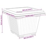 vidaXL Pot de Fleurs Carré 6 pc Noir 43 x 43 x 33 5 cm Plastique
