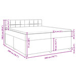 vidaXL Sommier à lattes de lit avec matelas Marron foncé 200x200 cm