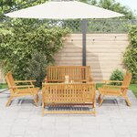 vidaXL Chaises de jardin avec table 5 Pièces en bois massif d'acacia
