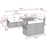 vidaXL Ensemble de canapé de jardin 9 Pièces Noir Poly rotin
