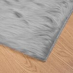 vidaXL Tapis en fausse Tafalla Gris 240 x 240 cm Polyester