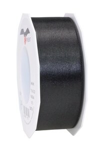 Satin double face 25-m-rouleau 40 mm noir