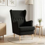 vidaXL Fauteuil Noir Bouclé